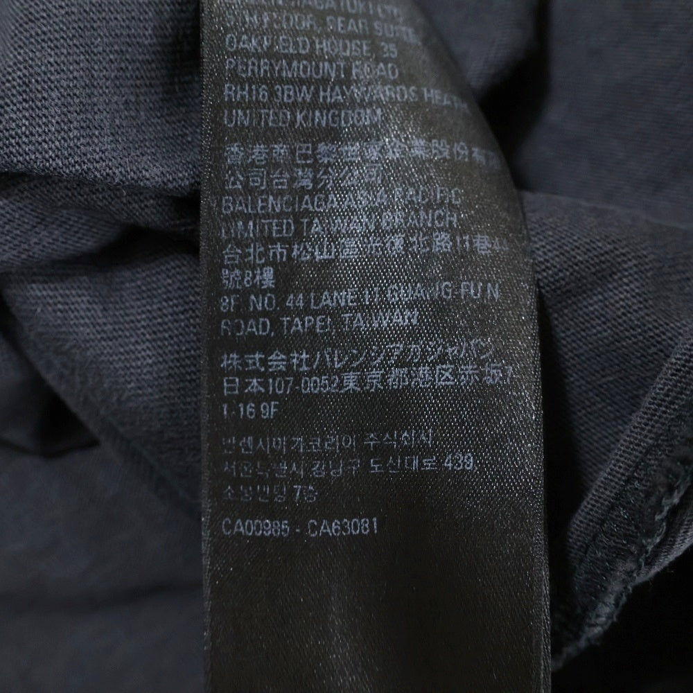 BALENCIAGA(バレンシアガ) BB Paris Icon T-Shirt BBロゴ刺繍 半袖Tシャツ ブラック 612966 TMVG7