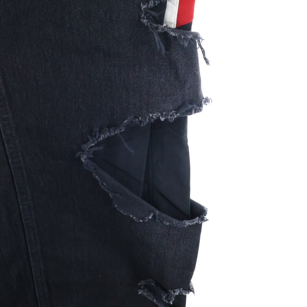 BALENCIAGA(バレンシアガ) 21AW Slashed Loose Fit Pants スラッシュド ルーズフィットデニムパンツ ブラック 662764 TBP47