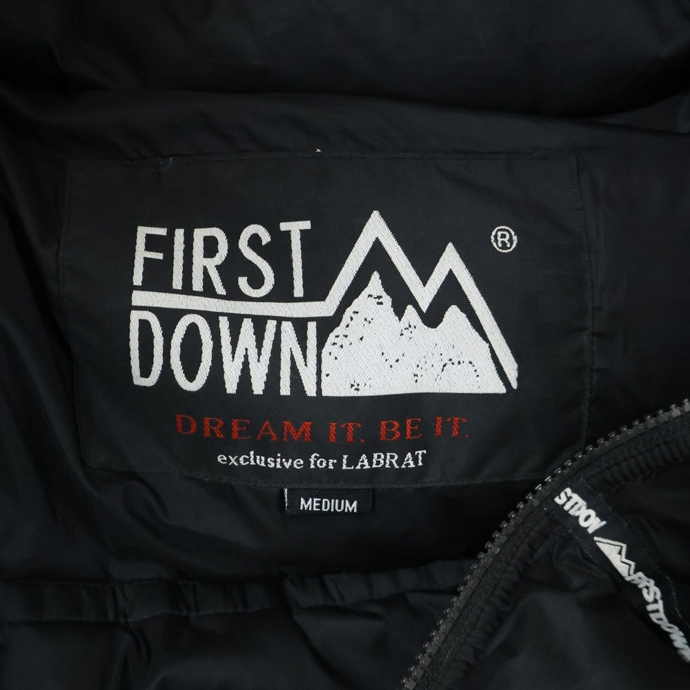 FIRST DOWN(ファーストダウン) ×LABRAT Down Jacket ラブラット ダウンジャケット ブラック 442440C