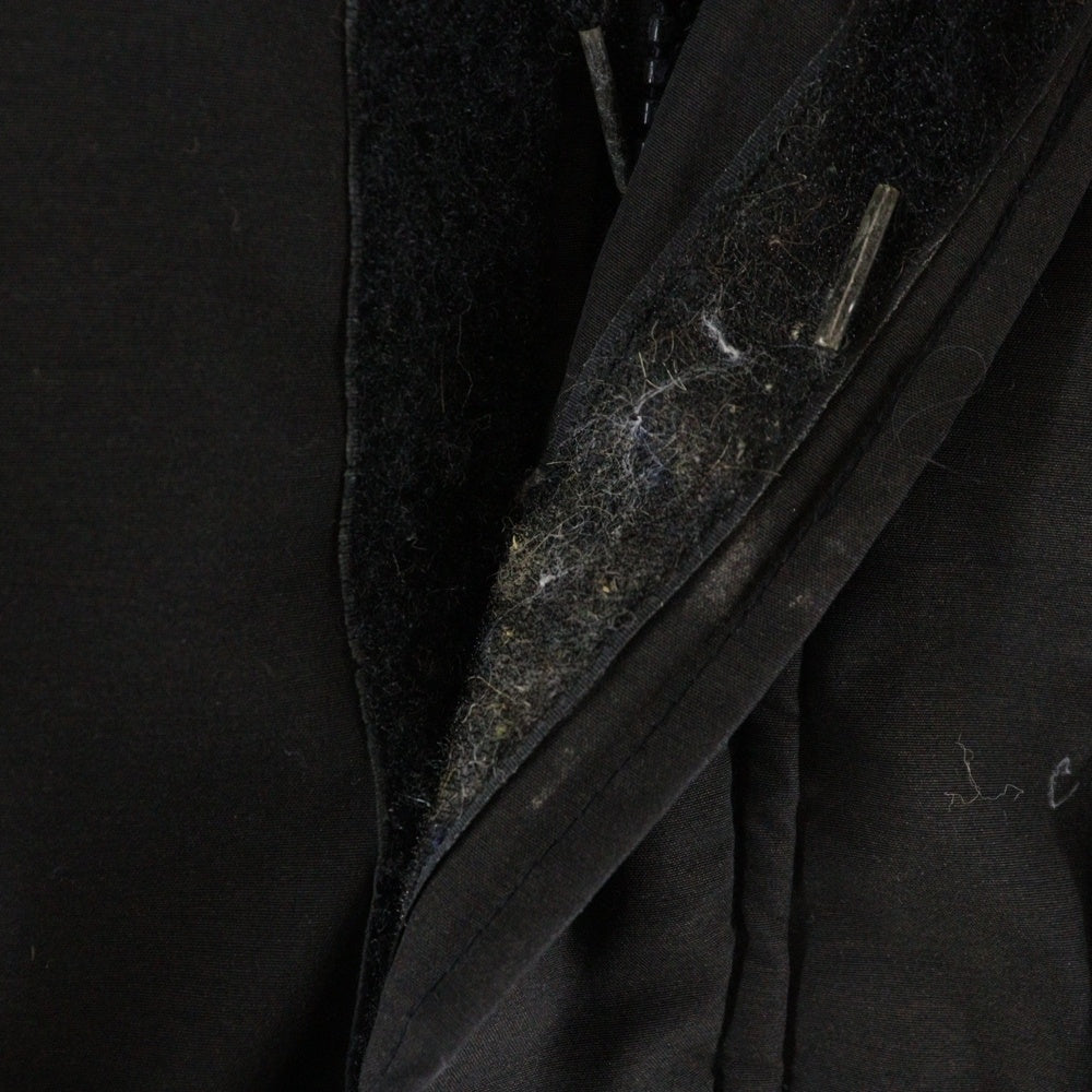 SCHOTT(ショット) Down Jacket ロゴ刺繍 ファー付きダウンジャケット ブラック