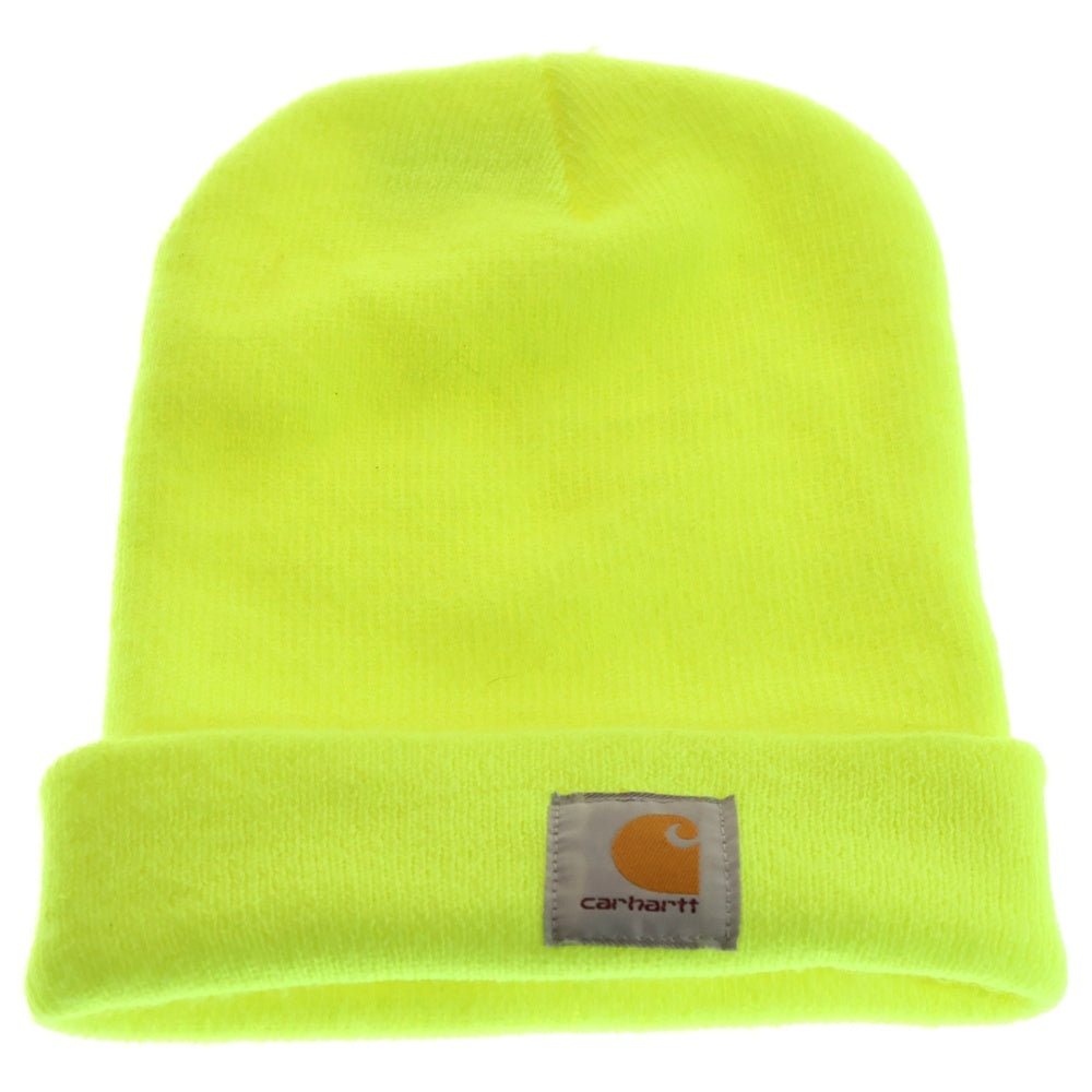 CARHARTT(カーハート) Beanie ロゴニットビーニー ニット帽 帽子 イエロー