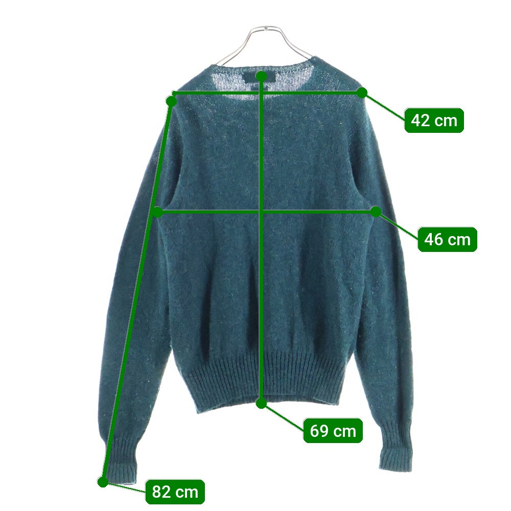 POLO RALPH LAUREN(ポロラルフローレン) Knit sweater ロゴ刺繍 クルーネック ウールニットセーター グリーン