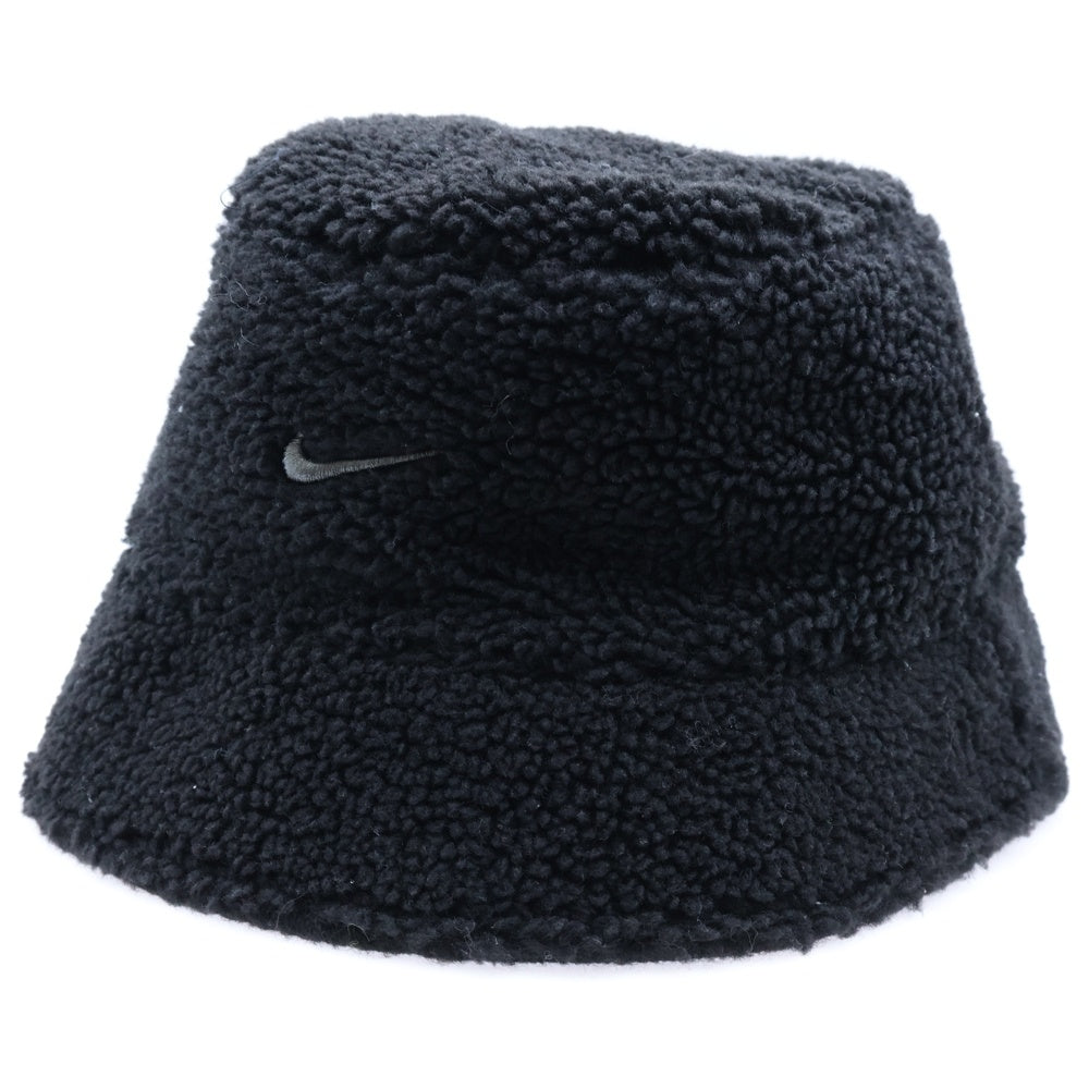 NIKE(ナイキ) REVERSIBLE SHERPA BUCKET リバーシブル ボア ナイロンバケットハット 帽子 ブラック/グレー