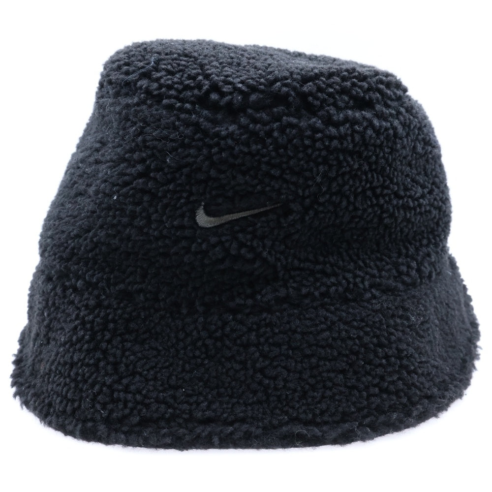NIKE(ナイキ) REVERSIBLE SHERPA BUCKET リバーシブル ボア ナイロンバケットハット 帽子 ブラック/グレー