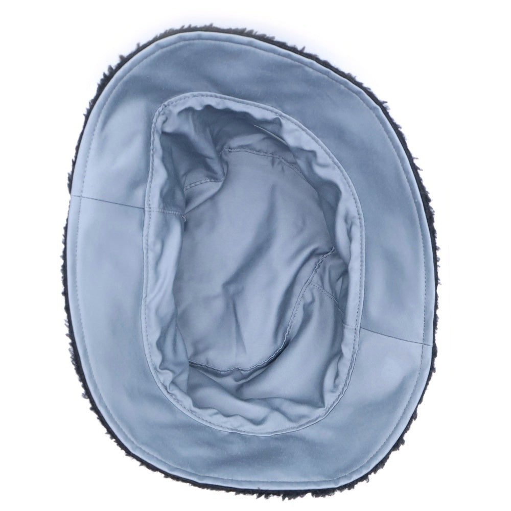 NIKE(ナイキ) REVERSIBLE SHERPA BUCKET リバーシブル ボア ナイロンバケットハット 帽子 ブラック/グレー