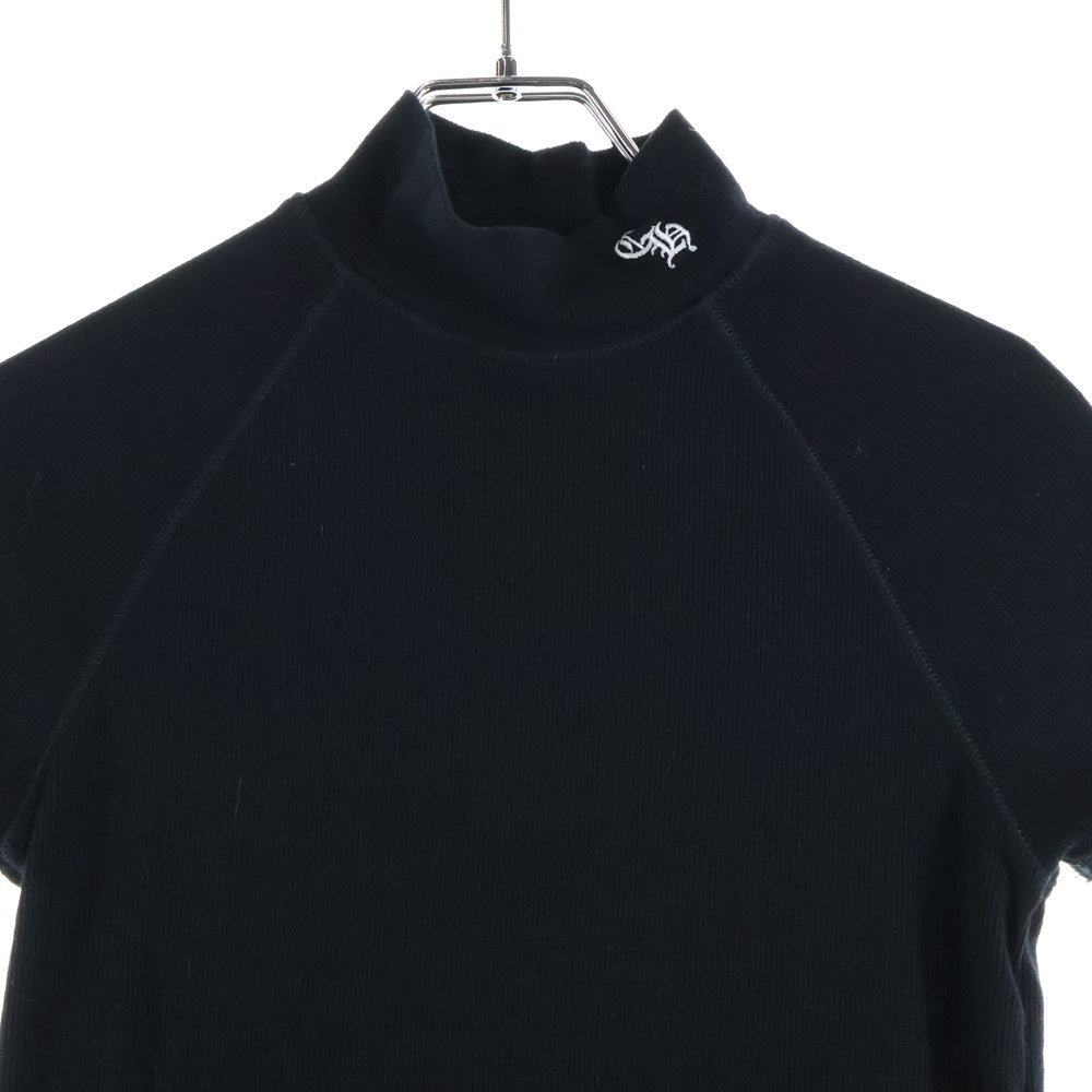 CHROME HEARTS(クロムハーツ) BAD SEEDS MOCK CHロゴ刺繍 半袖ニットTシャツ トップス レディース ブラック