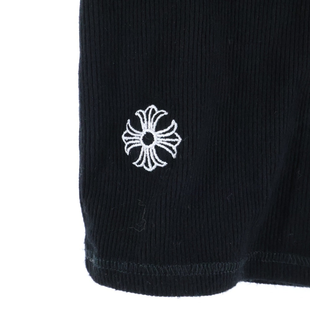 CHROME HEARTS(クロムハーツ) BAD SEEDS MOCK CHロゴ刺繍 半袖ニットTシャツ トップス レディース ブラック