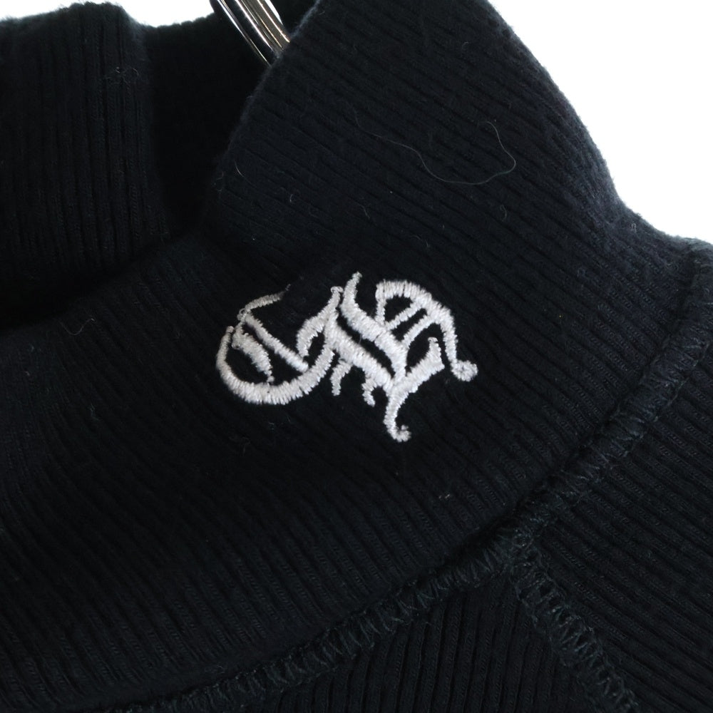 CHROME HEARTS(クロムハーツ) BAD SEEDS MOCK CHロゴ刺繍 半袖ニットTシャツ トップス レディース ブラック