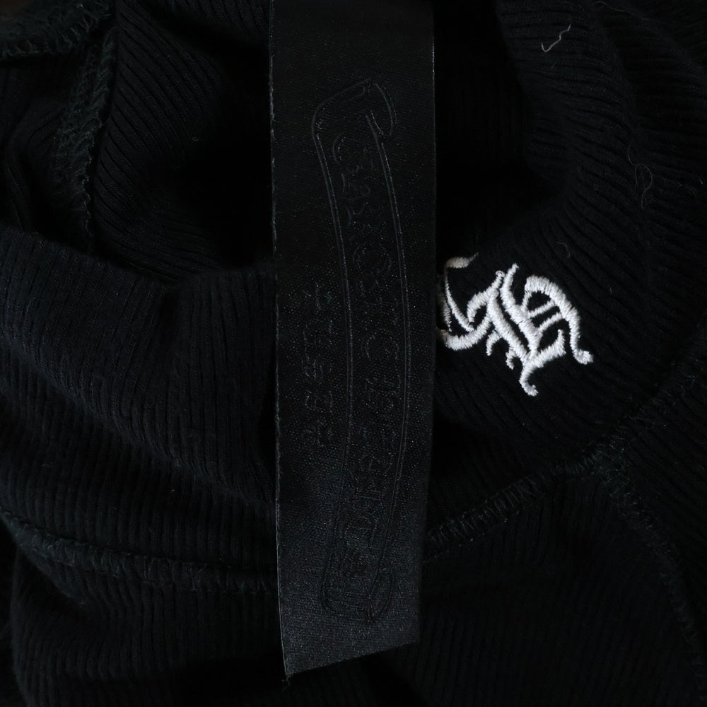 CHROME HEARTS(クロムハーツ) BAD SEEDS MOCK CHロゴ刺繍 半袖ニットTシャツ トップス レディース ブラック