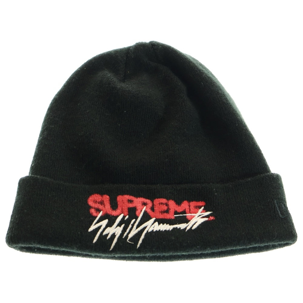 SUPREME(シュプリーム) 20AW ×Yohji Yamamoto New Era Beanie ヨウジヤマモト ニューエラ ロゴ刺繍ビーニー ニット帽 帽子 ブラック