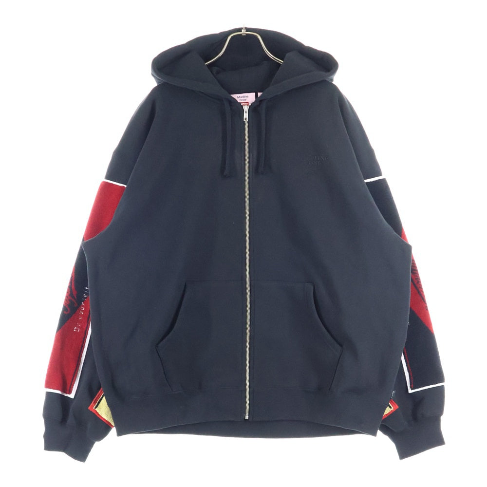 SUPREME(シュプリーム) 24AW ×Martine Rose Towel Zip Up Hooded Sweatshirt マーティンローズ タオルジップアップ スウェットパーカー フーディー ブラック