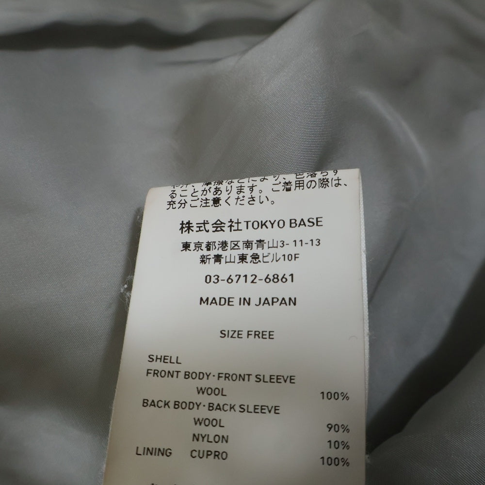 UNITED TOKYO(ユナイテッド トウキョウ) バックチェックフレアコート ノーカラーロングコート グレー レディース 142651003