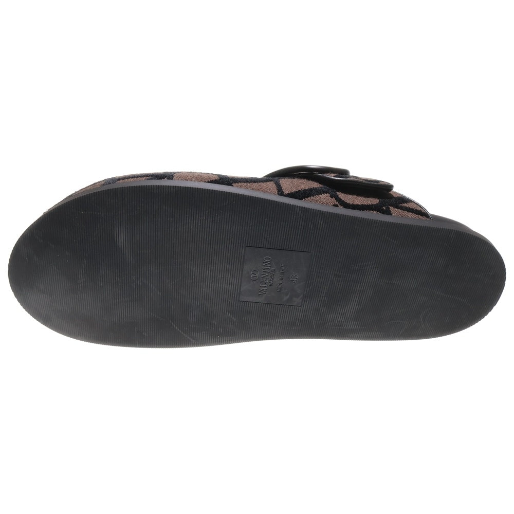 VALENTINO GARAVANI(ヴァレンチノガラヴァーニ) SLIPPERS 総柄ロゴ スリッポン サンダル ミュール ブラウン 3Y2S0H14