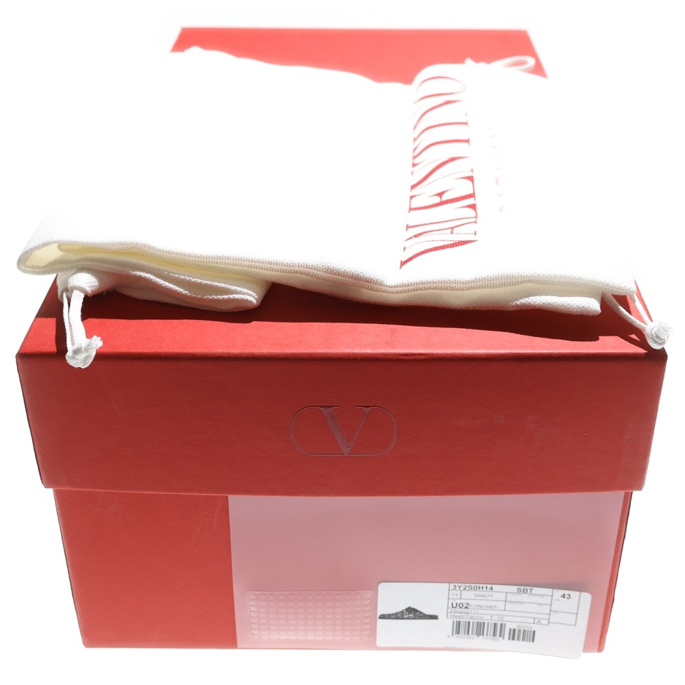 VALENTINO GARAVANI(ヴァレンチノガラヴァーニ) SLIPPERS 総柄ロゴ スリッポン サンダル ミュール ブラウン 3Y2S0H14