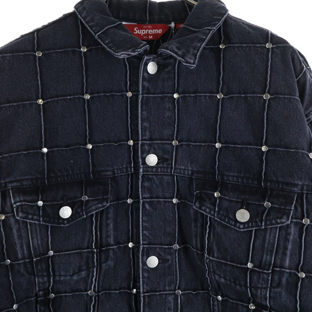 SUPREME(シュプリーム) 25SS Studded Seam Denim Trucker Jacket スタッズシーム デニムトラッカージャケット Gジャン グレー