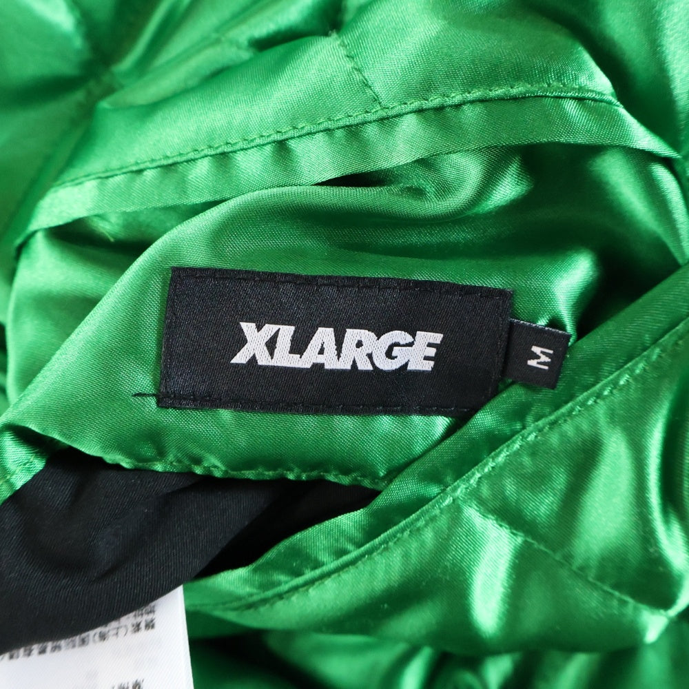 X-LARGE(エクストララージ) REVERSIBLE FLAG GAL SOUVENIR JACKET リバーシブル ベロアスーベニアジャケット スカジャン ブラック/グリーン 101221021005