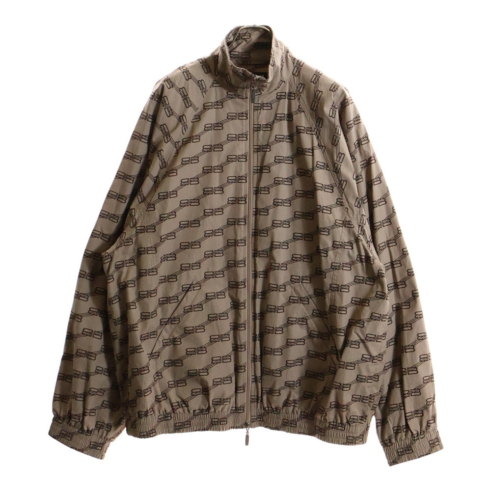 BALENCIAGA(バレンシアガ) Monogram BB Tracksuit Jacket BBモノグラム オーバーサイズトラックジャケット ベージュ 704495 TML36
