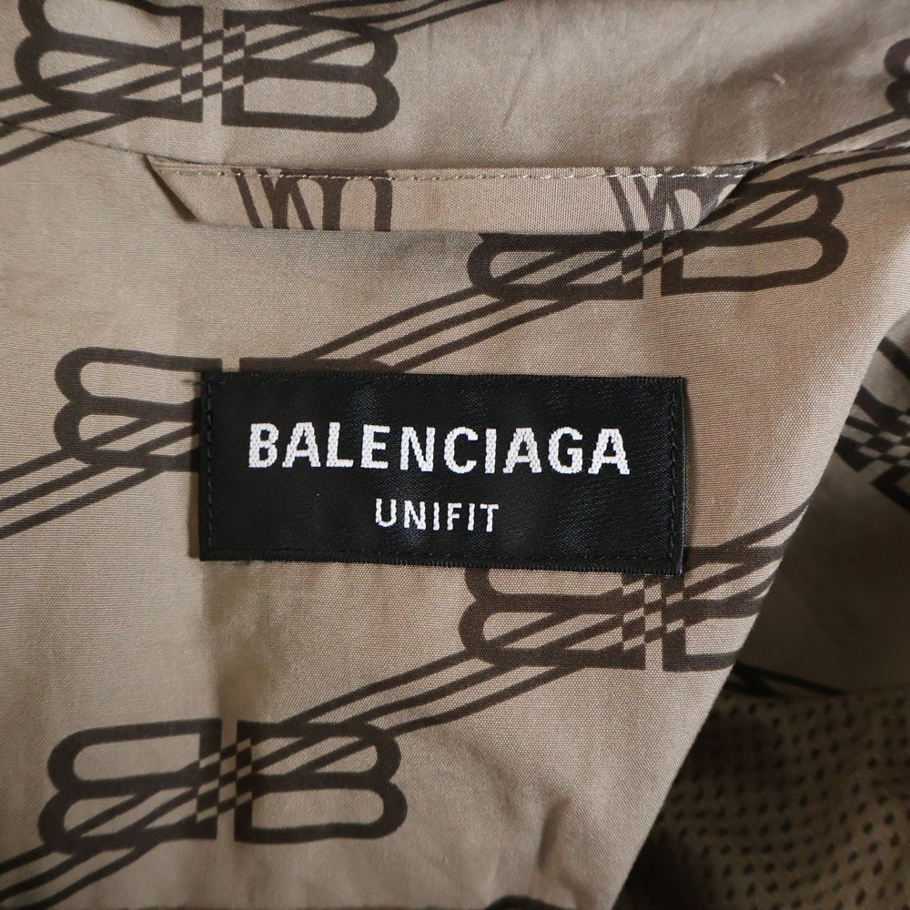 BALENCIAGA(バレンシアガ) Monogram BB Tracksuit Jacket BBモノグラム オーバーサイズトラックジャケット ベージュ 704495 TML36