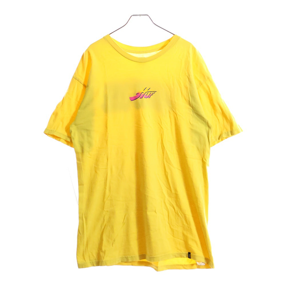 HUF(ハフ) S/S T-SHIRT ロゴプリント 半袖Tシャツ イエロー