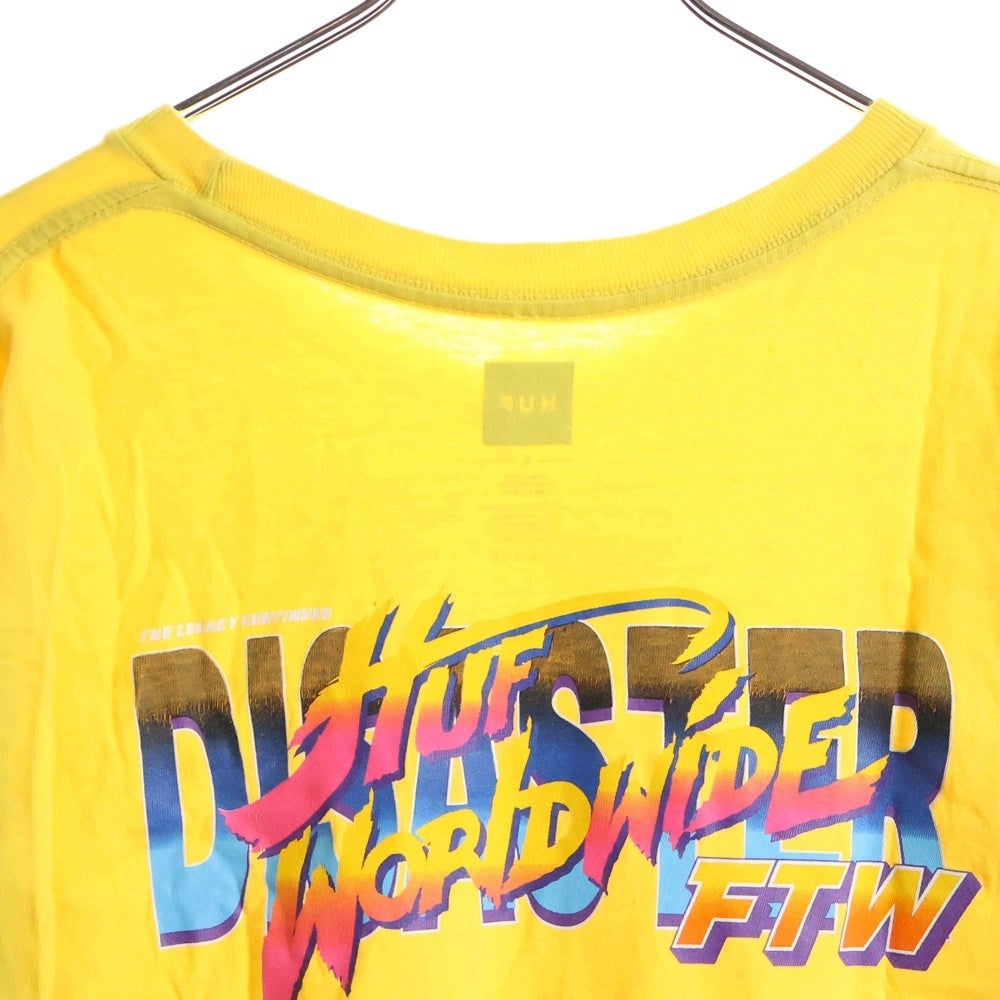 HUF(ハフ) S/S T-SHIRT ロゴプリント 半袖Tシャツ イエロー