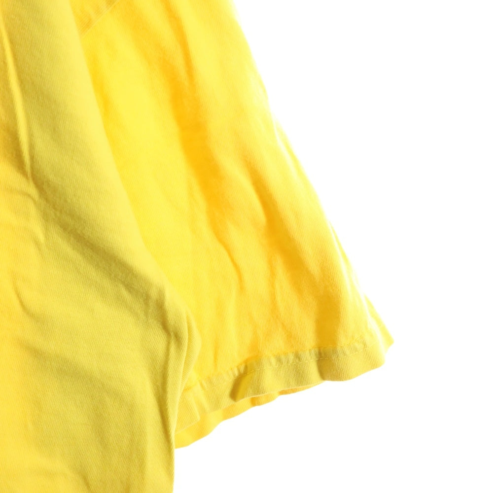 HUF(ハフ) S/S T-SHIRT ロゴプリント 半袖Tシャツ イエロー