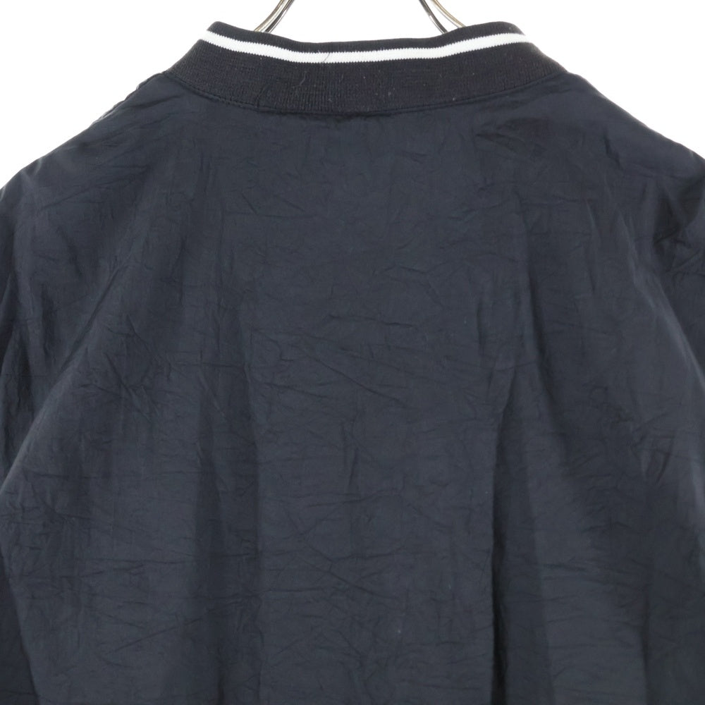 Reebok(リーボック) V Neck Nylon Jacket ロゴ刺繍 Vネックプルオーバーナイロンジャケット ブラック