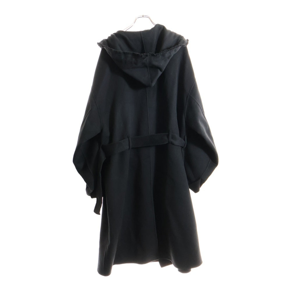 J.W.ANDERSON(ジェー ダブリュー アンダーソン) カットオフ ダブルブレスト フーデッドロングコート ブラック CO0264PG1332999