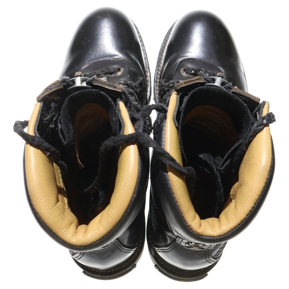 CHROME HEARTS(クロムハーツ) ×Chippewa FIREMAN CENTER ZIP チペワ ファイヤーマン センターダガージップレースアップレザーブーツ ブラック