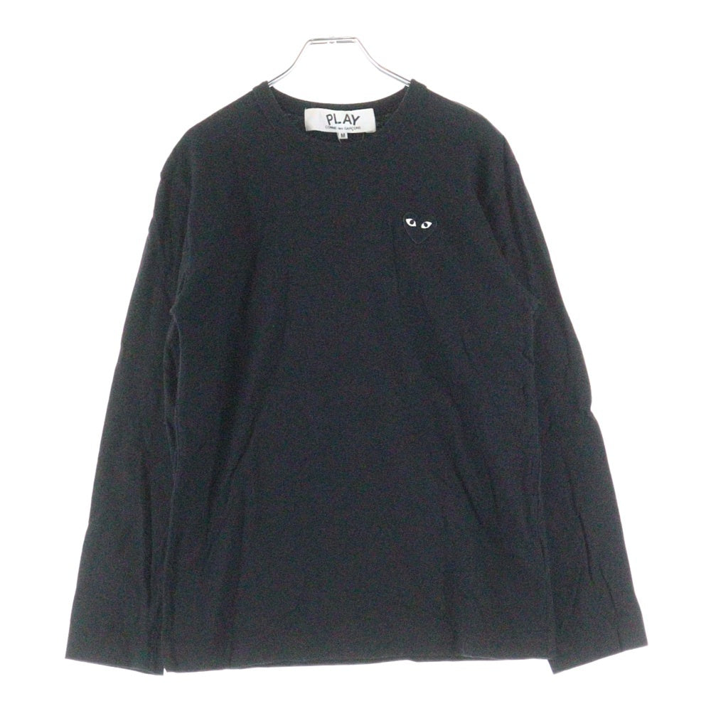 PLAY COMME des GARCONS(プレイコムデギャルソン) L/S T-Shirt ロゴ刺繍 長袖Tシャツ ロンT ブラック AZ-T120