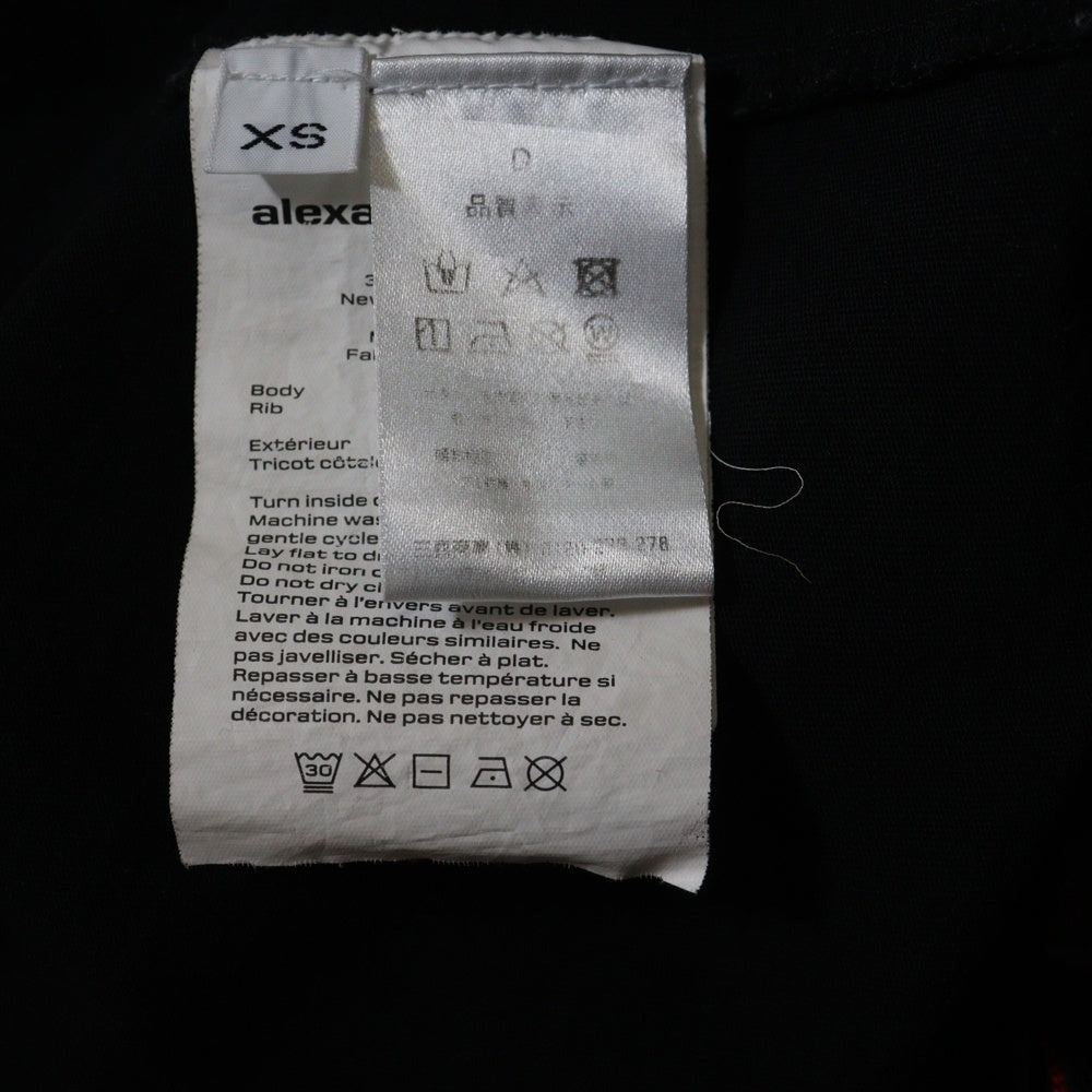 ALEXANDER WANG(アレキサンダーワン) Shrunken L/S Tee ロゴプリント長袖Tシャツ ロンT ブラック UCC2221526