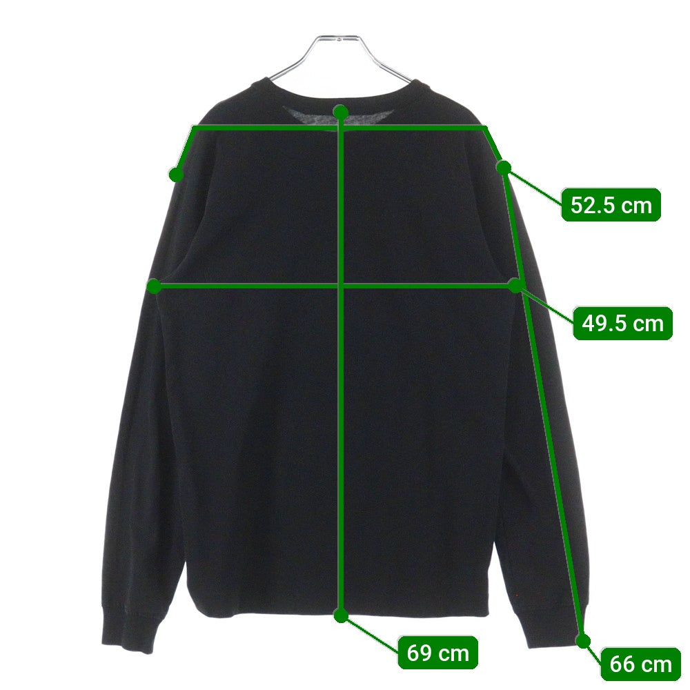 ALEXANDER WANG(アレキサンダーワン) Shrunken L/S Tee ロゴプリント長袖Tシャツ ロンT ブラック UCC2221526