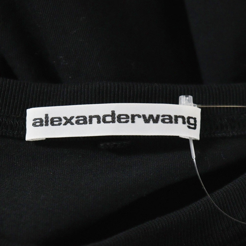 ALEXANDER WANG(アレキサンダーワン) Shrunken Tee ロゴプリント半袖Tシャツ ブラック 1CC2221634