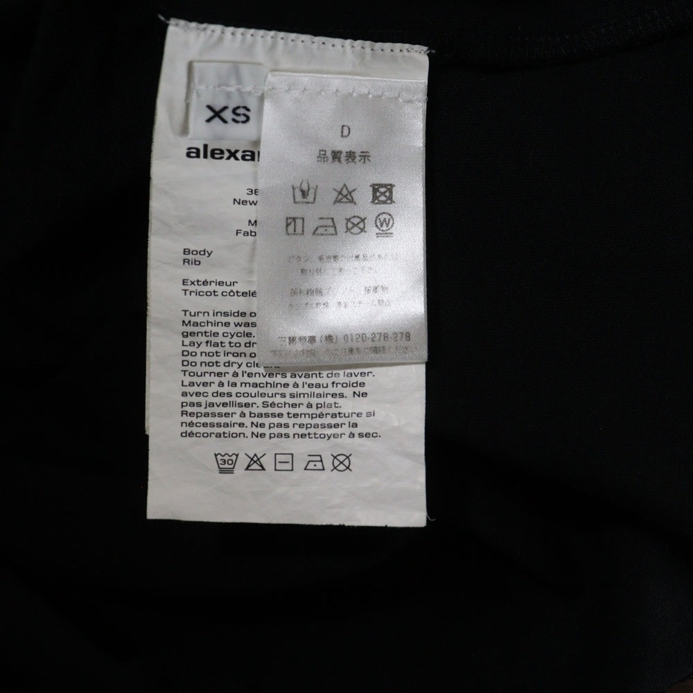 ALEXANDER WANG(アレキサンダーワン) Shrunken Tee ロゴプリント半袖Tシャツ ブラック 1CC2221634