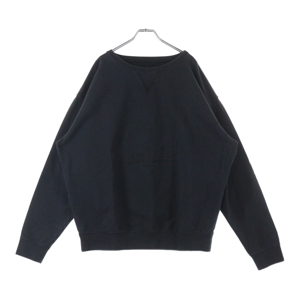 Maison Margiela 1 10(メゾンマルジェラ 1 10) 23SS Sweatshirt ロゴ刺繍 クルーネックスウェットトレーナー グレー S50GU0208 S25520