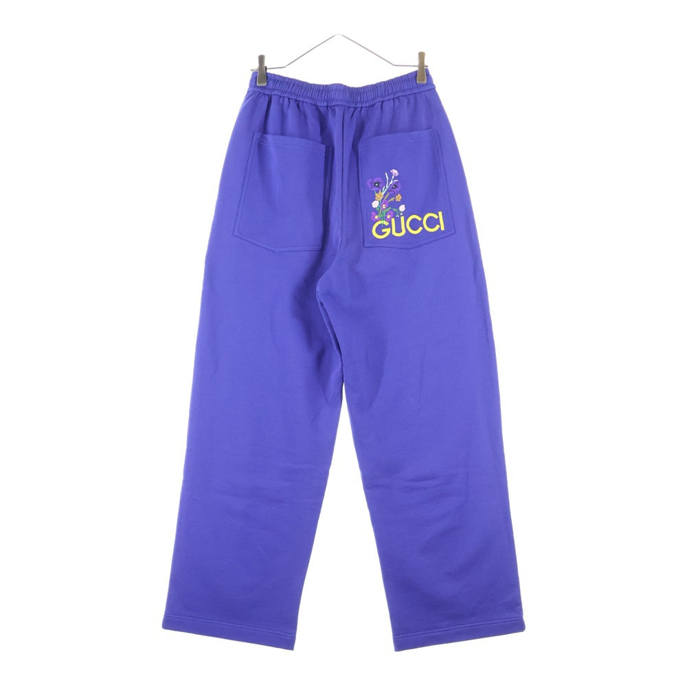 GUCCI(グッチ) 22AW Lovelight Jogging Pants エンブロイダリースウェットパンツ ブルー 708671 XJERZ
