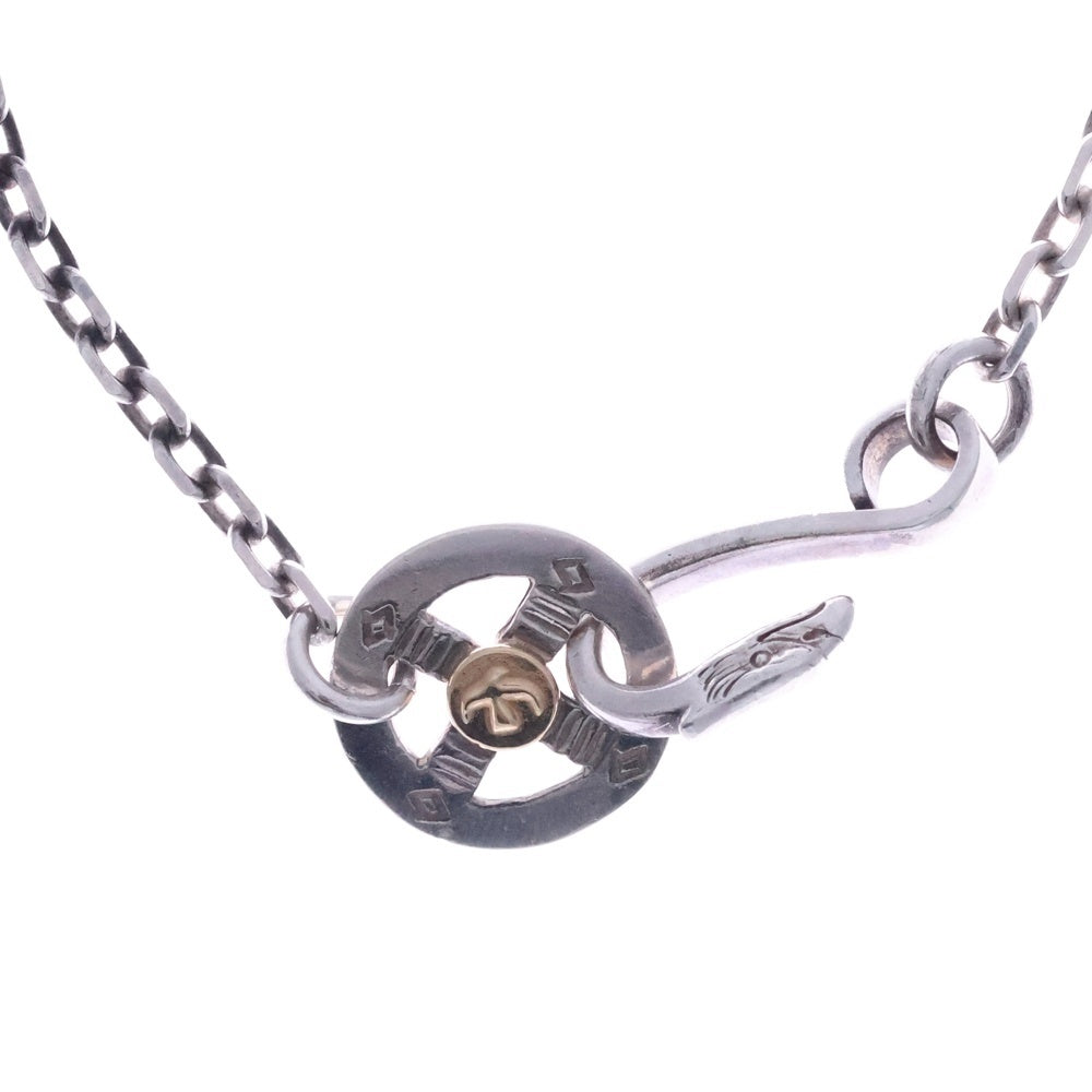 goro's(ゴローズ) メタル付きホイール細角チェーン ネックレスチェーン シルバー/ゴールド