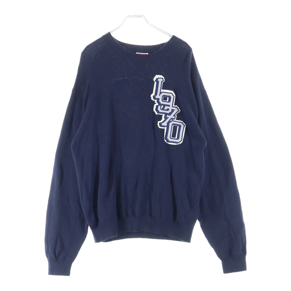 KENZO(ケンゾー) 22AW Tiger Varsity sweatshirt ニゴータイガーヴァーシティロゴニットセーター FC65PU3163BC ネイビー