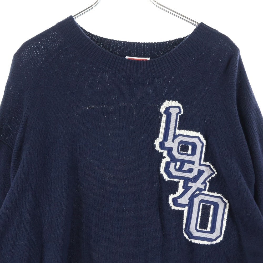 KENZO(ケンゾー) 22AW Tiger Varsity sweatshirt ニゴータイガーヴァーシティロゴニットセーター FC65PU3163BC ネイビー