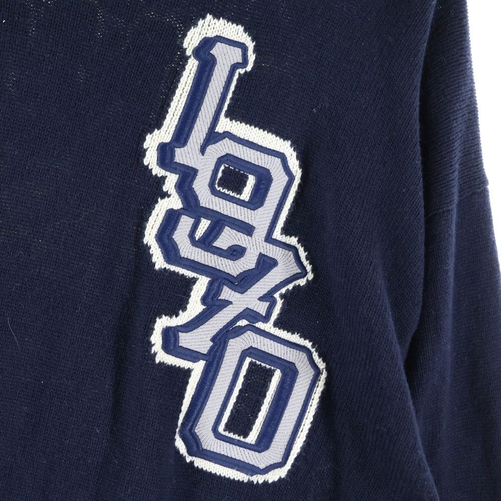 KENZO(ケンゾー) 22AW Tiger Varsity sweatshirt ニゴータイガーヴァーシティロゴニットセーター FC65PU3163BC ネイビー