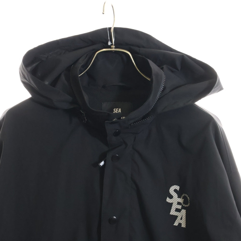 WIND AND SEA(ウィンダンシー) ロゴプリントジップアップジャケット ブラック WDS-0-MILTECH-23-Q2-JK-03