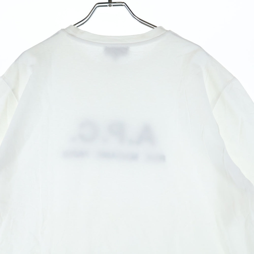 A.P.C(アーペーセー) フロントロゴ刺繍 半袖Tシャツ カットソー ホワイト 24236-1-98001