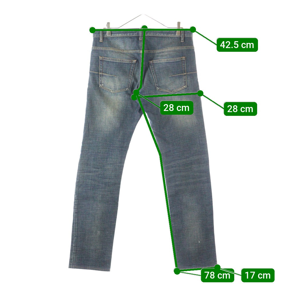 Dior HOMME(ディオールオム) JAKE ジェイク ボタンフライデニムパンツ インディゴ 163D007TX995