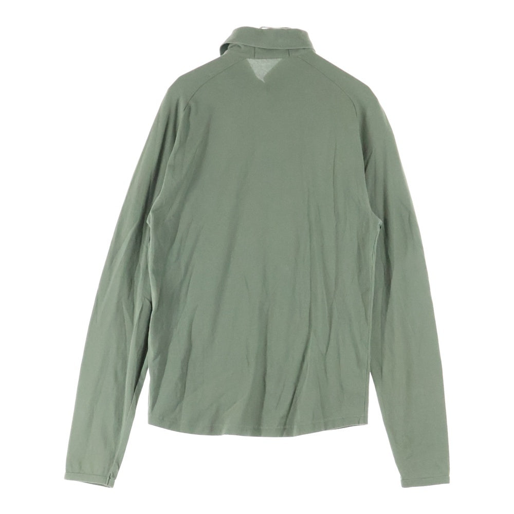 STONE ISLAND(ストーンアイランド) フロント ワンポイント刺繍 長袖ポロシャツ カーキ 721521617