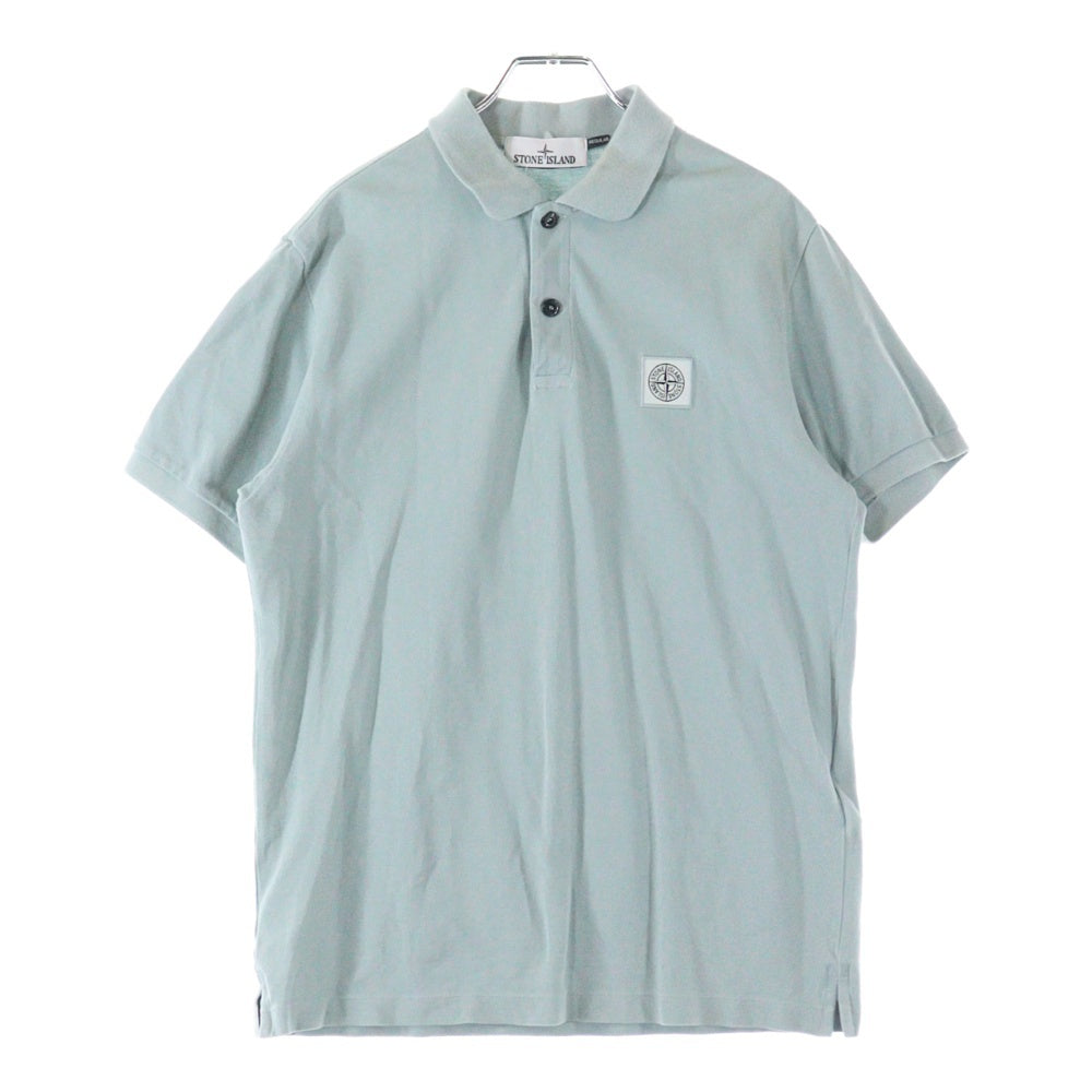 STONE ISLAND(ストーンアイランド) LOGO POLO SHIRTS ロゴ刺繍半袖ポロシャツ ミントブルー 101522R39