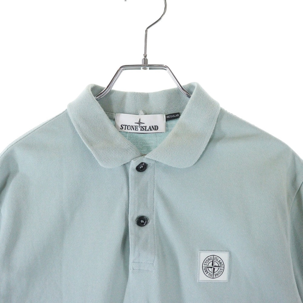 STONE ISLAND(ストーンアイランド) LOGO POLO SHIRTS ロゴ刺繍半袖ポロシャツ ミントブルー 101522R39