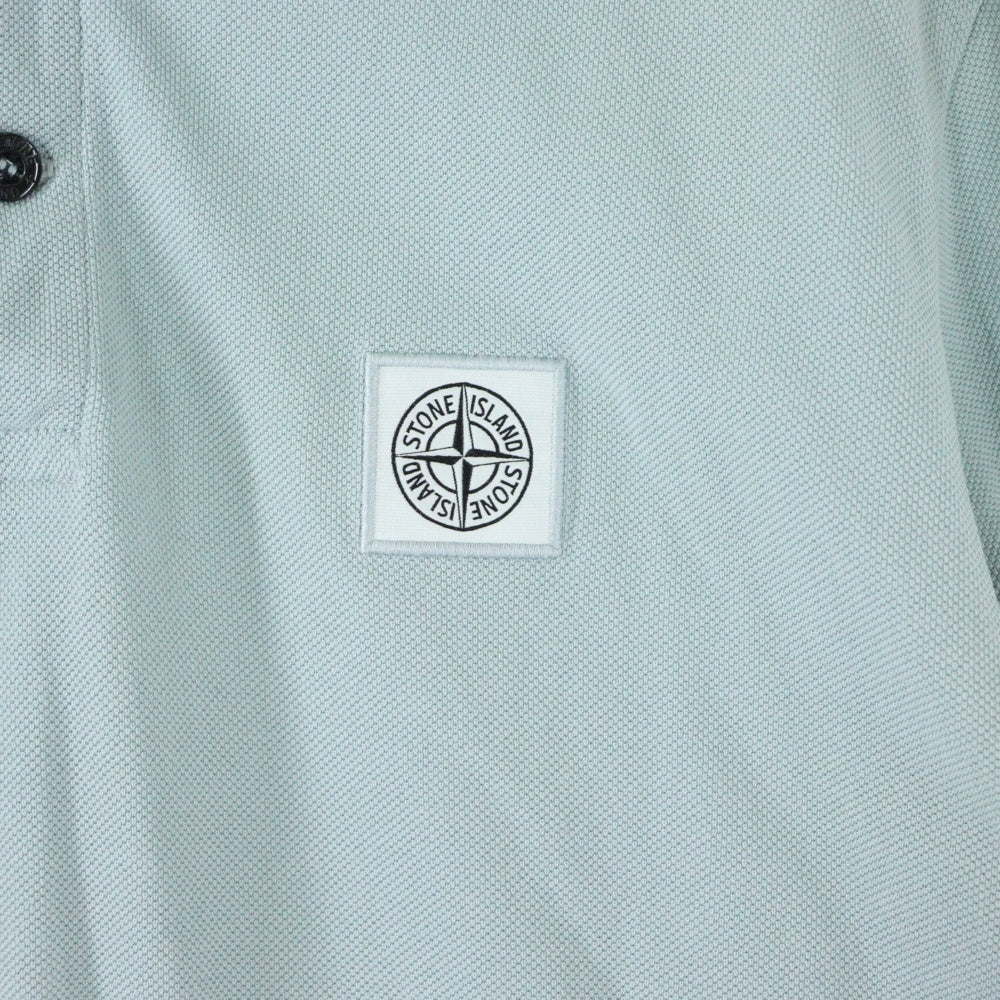 STONE ISLAND(ストーンアイランド) LOGO POLO SHIRTS ロゴ刺繍半袖ポロシャツ ミントブルー 101522R39
