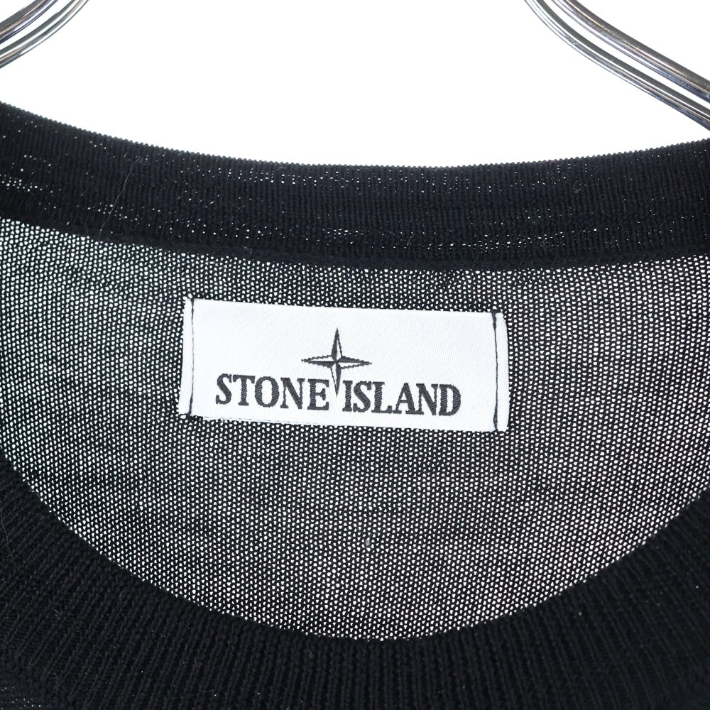 STONE ISLAND(ストーンアイランド) 23AW WAPPEN PATCH WOOL KNIT ワッペンパッチウールニット ブラック 7915510C4