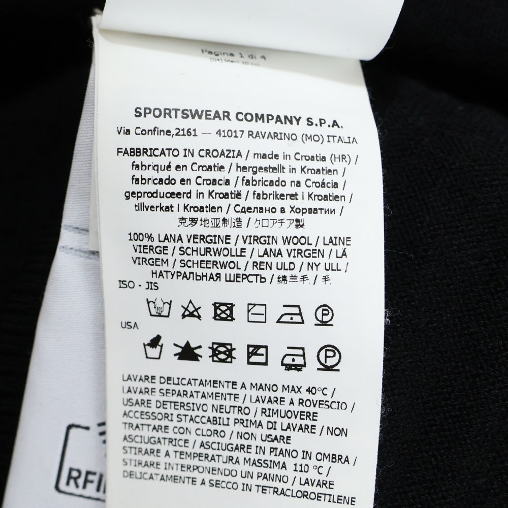 STONE ISLAND(ストーンアイランド) 23AW WAPPEN PATCH WOOL KNIT ワッペンパッチウールニット ブラック 7915510C4