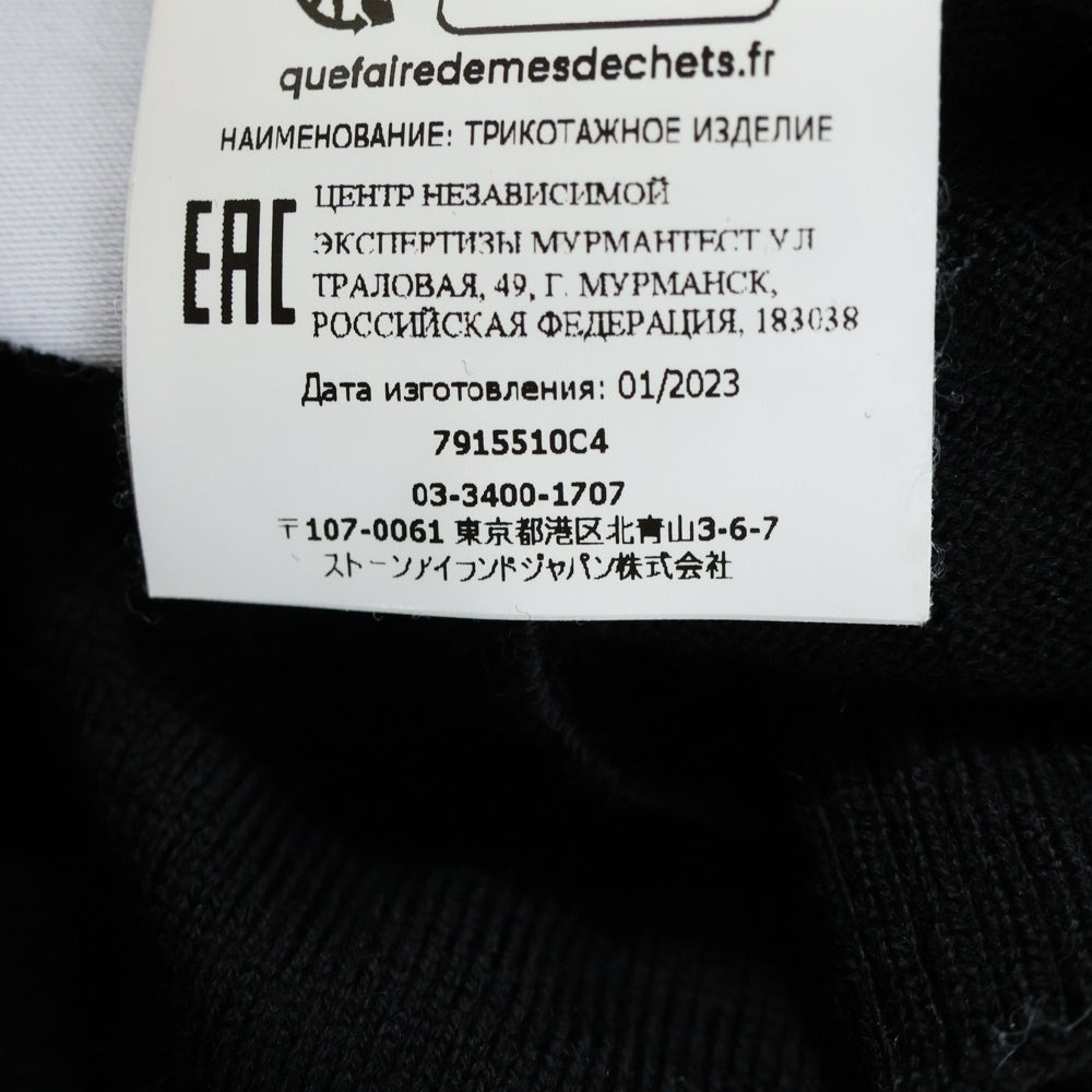 STONE ISLAND(ストーンアイランド) 23AW WAPPEN PATCH WOOL KNIT ワッペンパッチウールニット ブラック 7915510C4