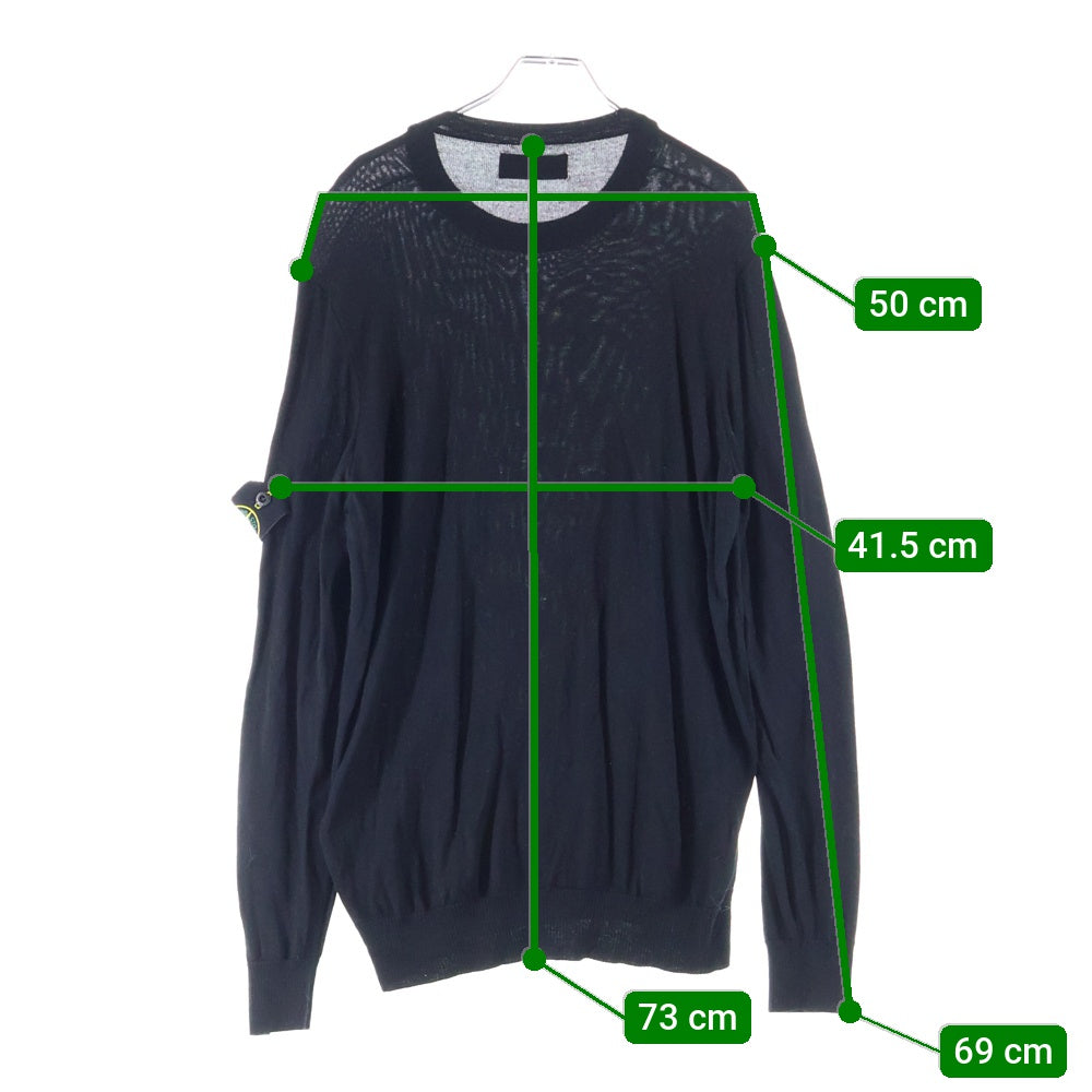 STONE ISLAND(ストーンアイランド) 23AW WAPPEN PATCH WOOL KNIT ワッペンパッチウールニット ブラック 7915510C4